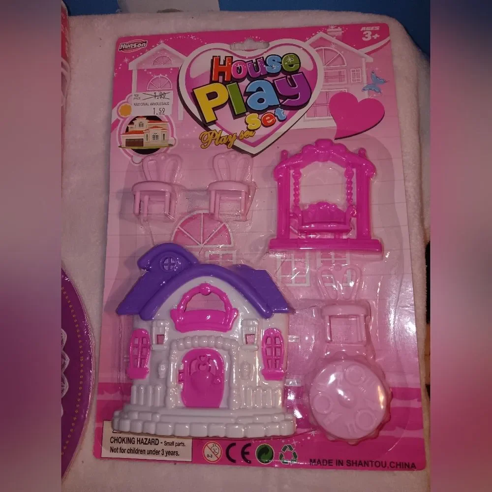 Girls Pink Princess Party Birthday Set Pre-owned